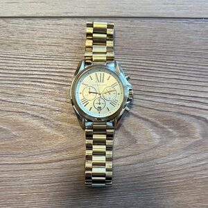 Michael Kors Gold and Champagne Stainless Steel Bracelet Watch